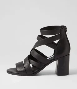 Sadals Black Leather Sandals