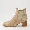 Sadore Gold Cut Leather Chelsea Boots