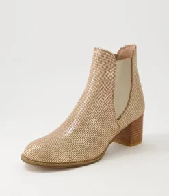Sadore Gold Cut Leather Chelsea Boots