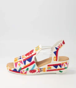 Sahirah Bright Multi Fabric Sandals