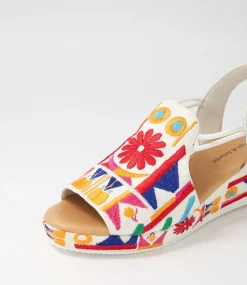 Sahirah Bright Multi Fabric Sandals