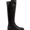 Sallies Xf Black Stretch Leather Knee High Boots