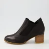 Salman Black Natural Heel Leather Ankle Boots