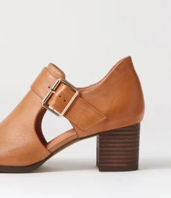 Sanfort New Tan Choc Leather Heels