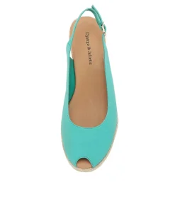 Saniarly Light Emerald Rope Leather Sandals