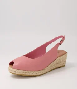 Saniarly Pink Natural Rope Leather Sandals