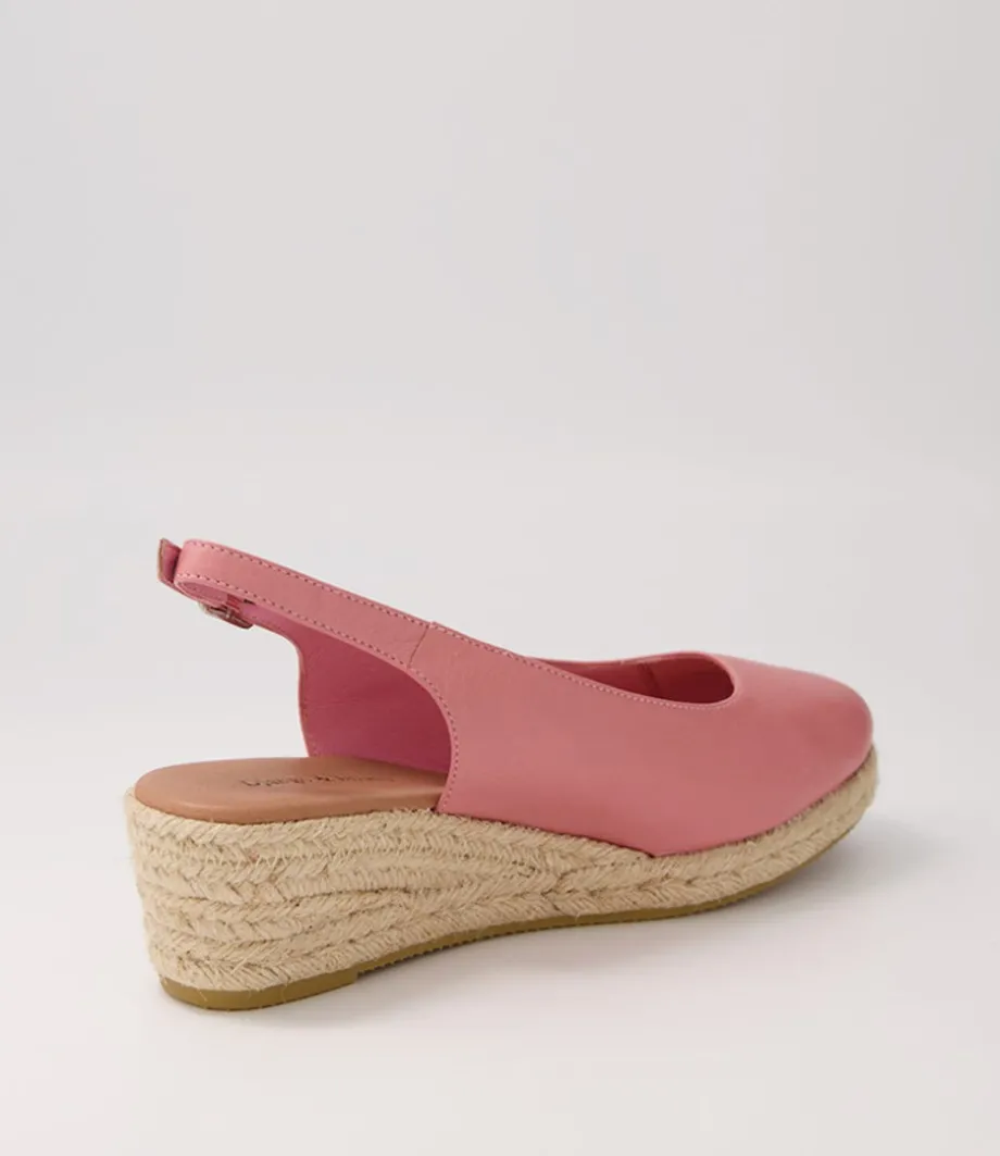 Saniarly Pink Natural Rope Leather Sandals