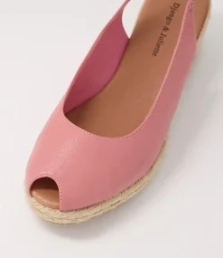 Saniarly Pink Natural Rope Leather Sandals