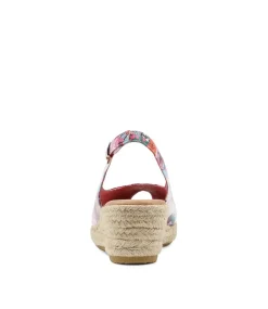 Saniarly Poppy Print Rope Leather Sandals