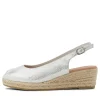 Saniarly Silver Rope Speckle Leather Sandals