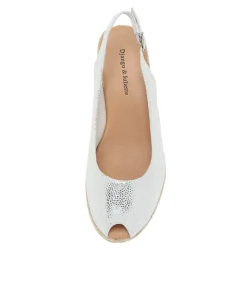Saniarly Silver Rope Speckle Leather Sandals