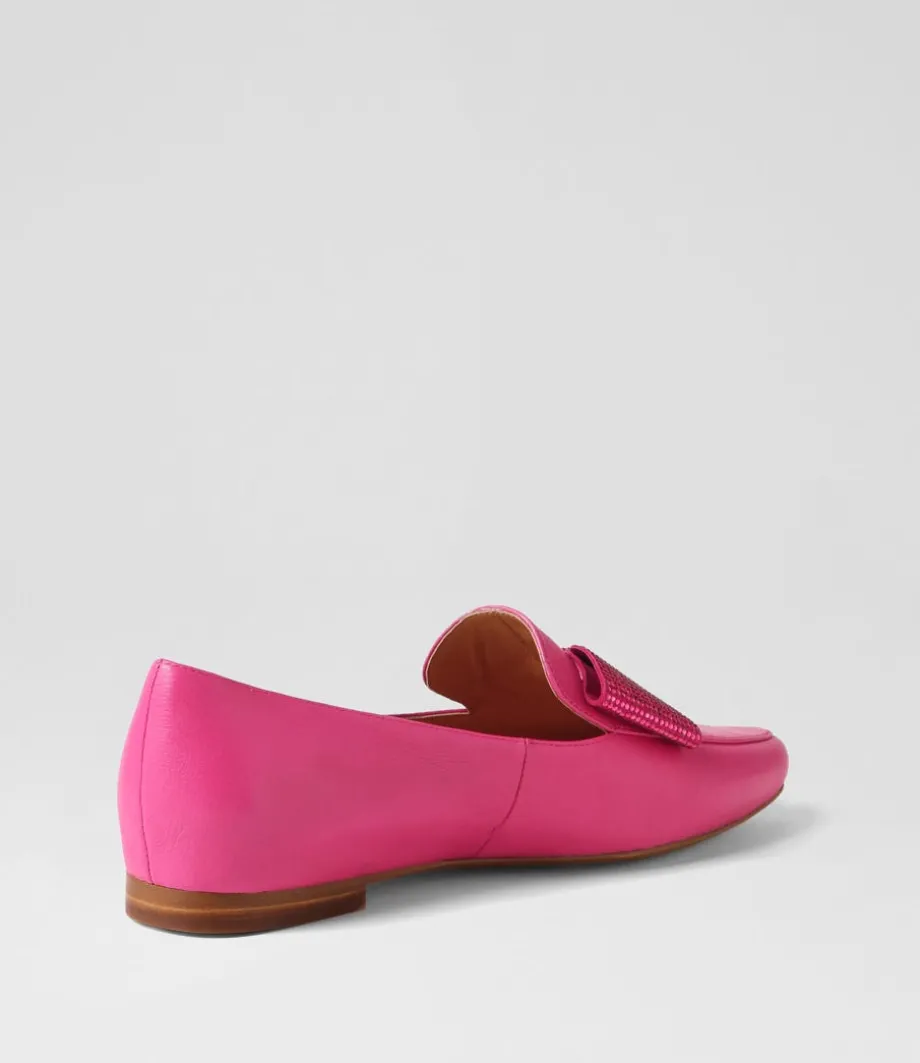 Sanne Fuchsia Jewels Leather Loafers