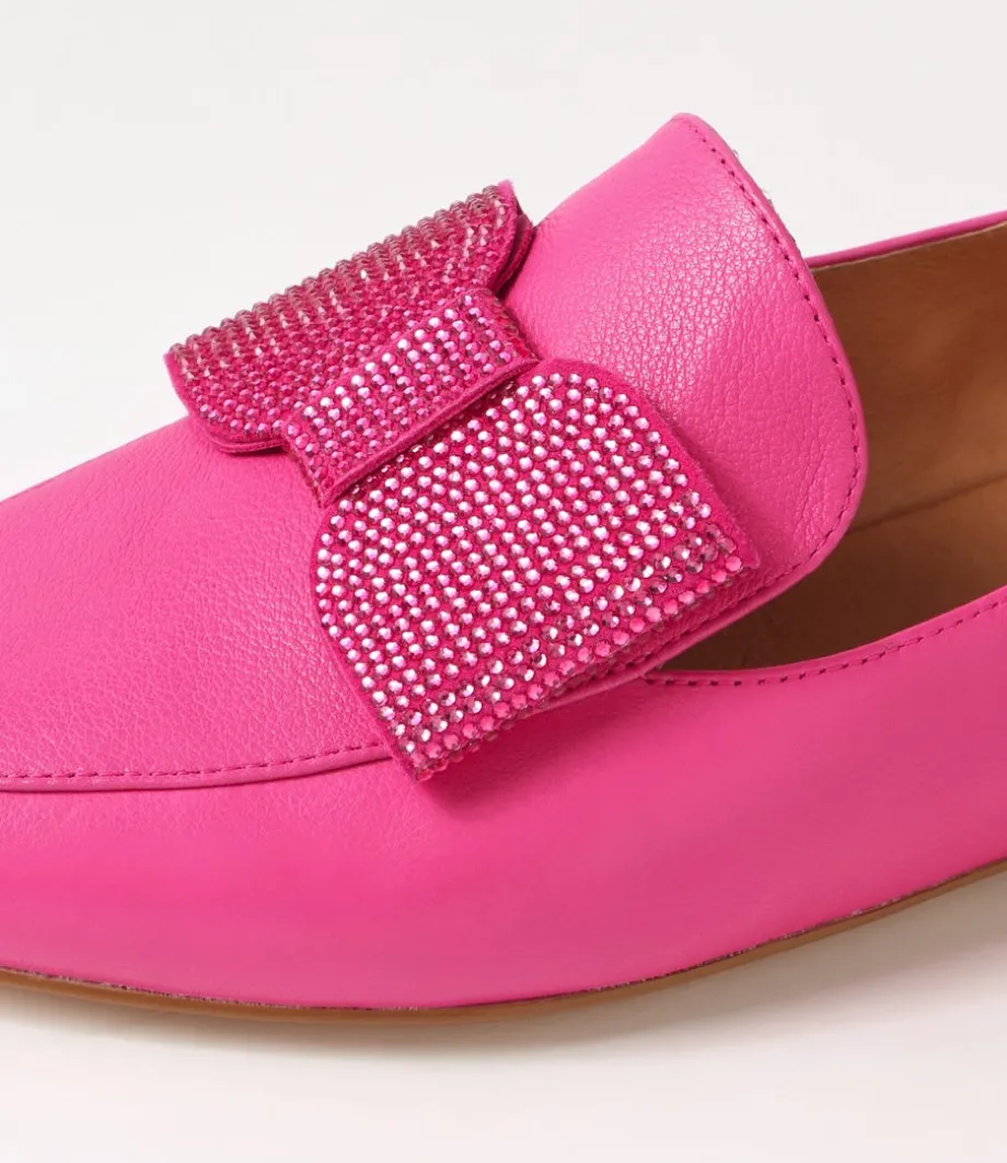 Sanne Fuchsia Jewels Leather Loafers