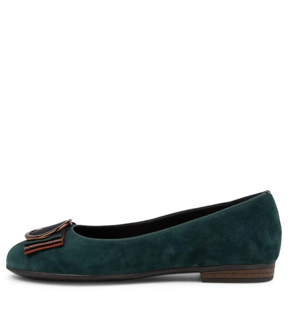 Sardinia 09 Peacock Suede Ballet Flats