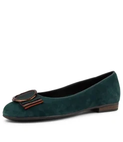 Sardinia 09 Peacock Suede Ballet Flats
