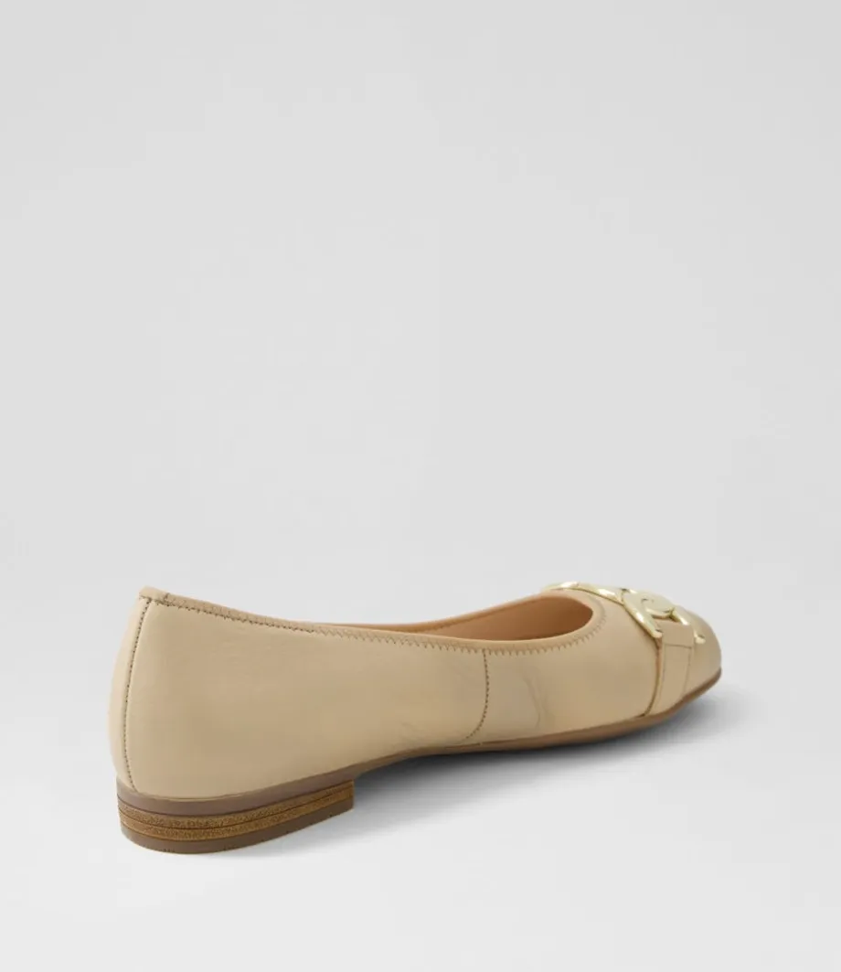 Sardinia 14 Sand Leather Ballet Flats
