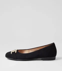 Sardinia 14 Schwarz Suede Ballet Flats