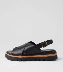 Sasi Black Leather Sandals