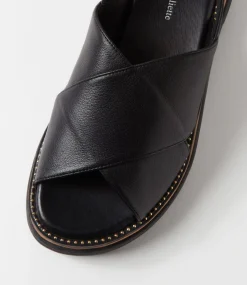 Sasi Black Leather Sandals