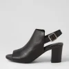 Sauda Black Leather Sandals