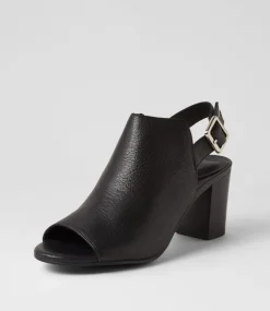 Sauda Black Leather Sandals
