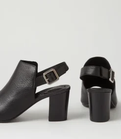 Sauda Black Leather Sandals