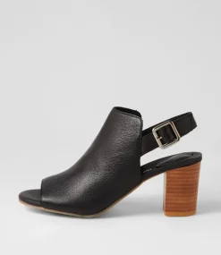 Sauda Black Natural Leather Sandals