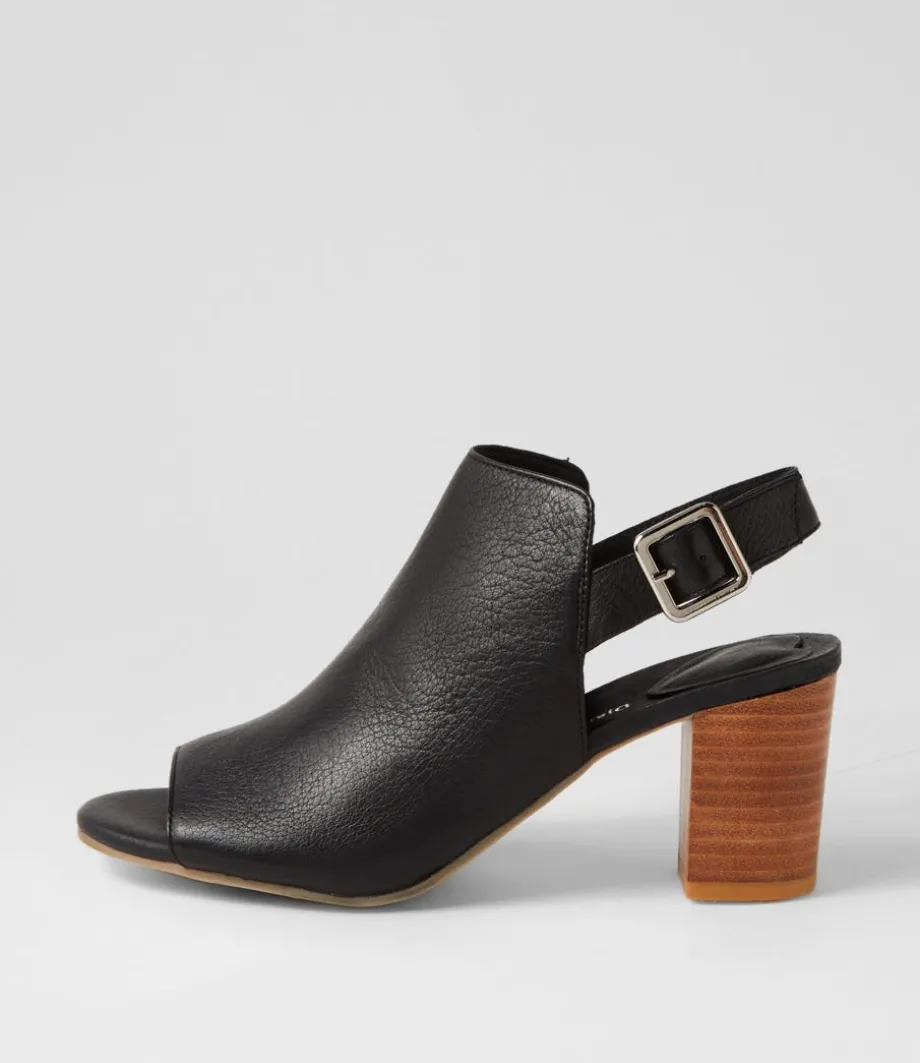 Sauda Black Natural Leather Sandals