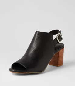 Sauda Black Natural Leather Sandals