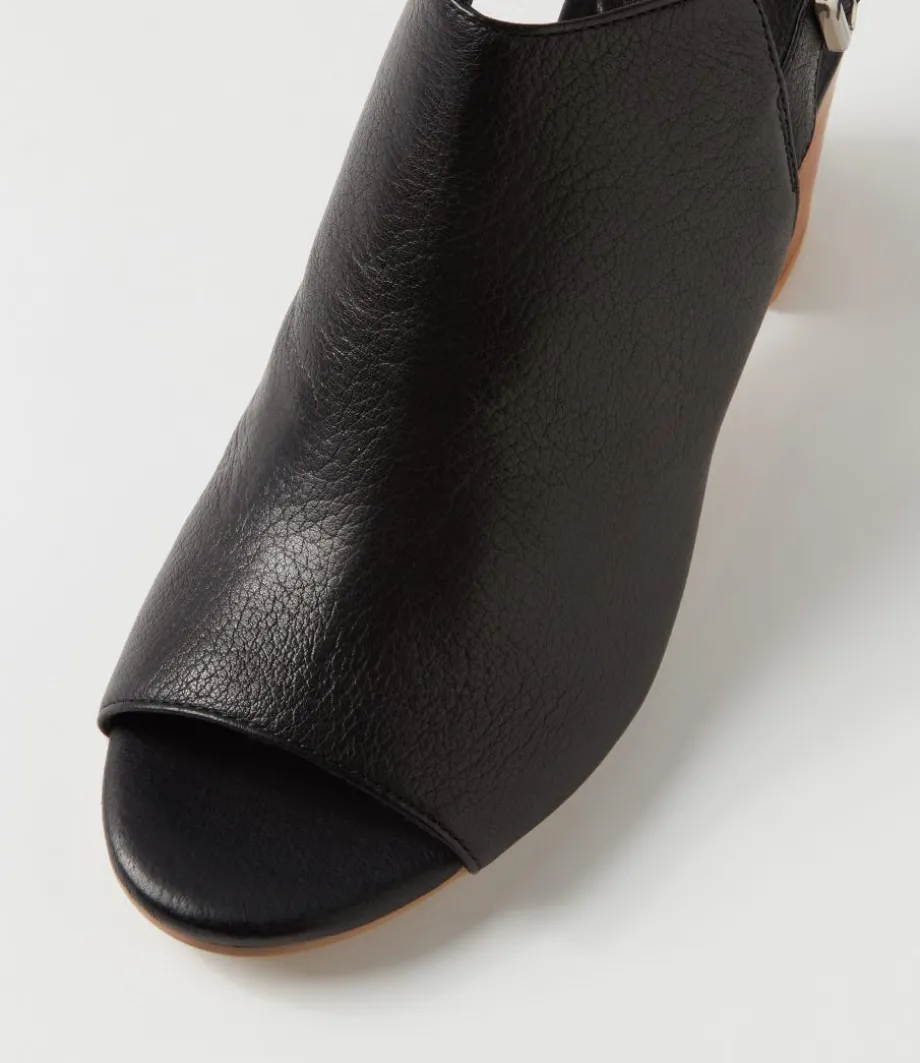 Sauda Black Natural Leather Sandals
