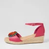 Savea Fuchsia Bright Leather Suede Espadrilles