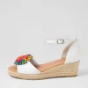 Savea White Bright Suede Leather Sandals
