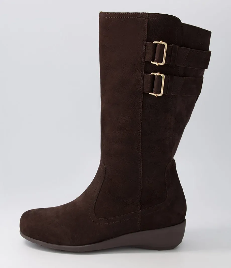 Sawyer Xf Choc Tumble Nubuck Knee High Boots