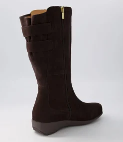 Sawyer Xf Choc Tumble Nubuck Knee High Boots