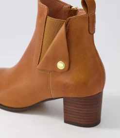 Sedna New Tan Choc Leather Chelsea Boots