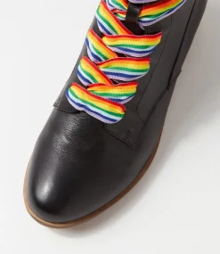 Serge Black Leather Lace Up Boots