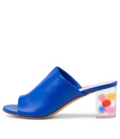 Shae Cobalt Leather Sandals