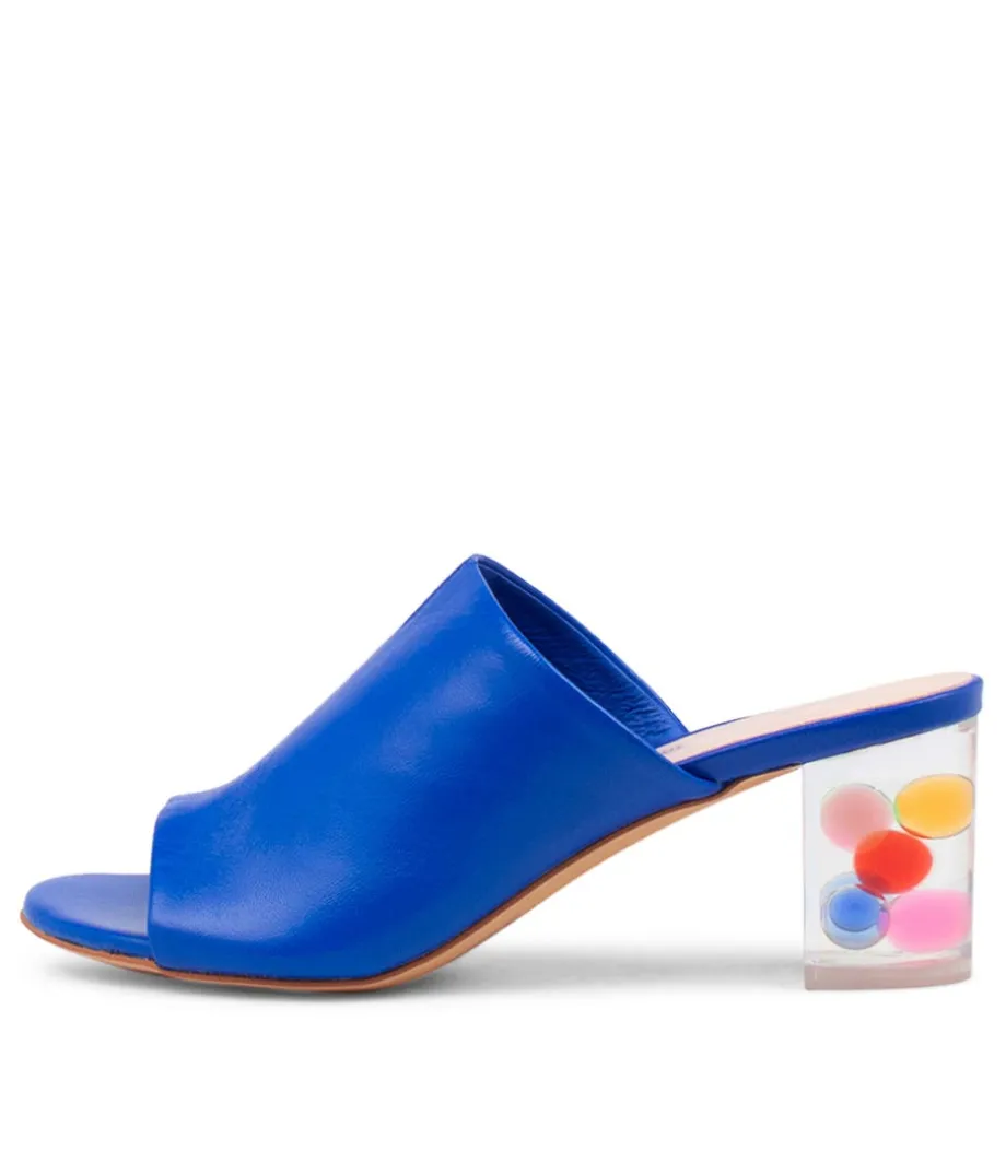 Shae Cobalt Leather Sandals