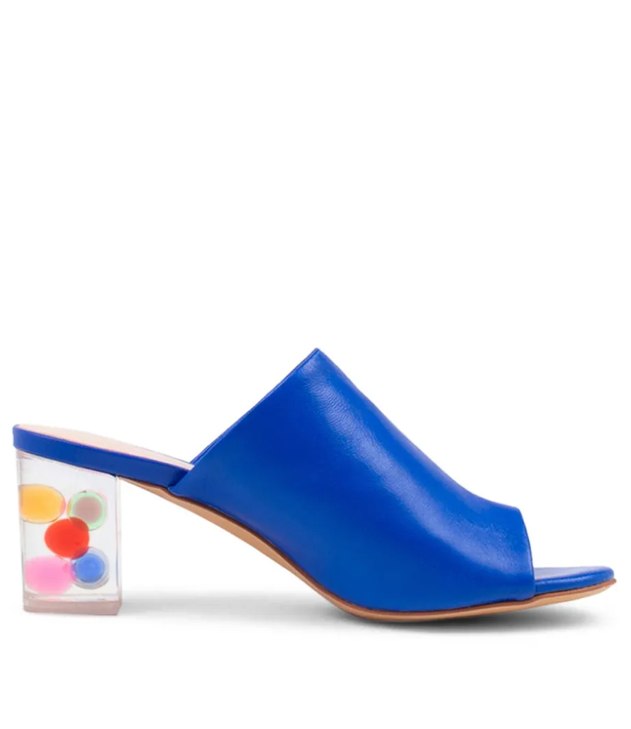 Shae Cobalt Leather Sandals