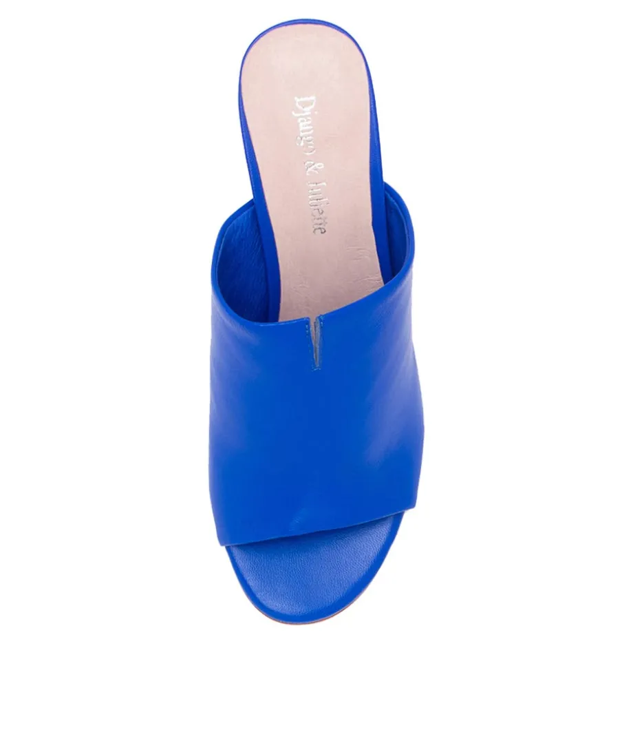 Shae Cobalt Leather Sandals