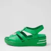 Sharrell Xw Bright Emerald Leather Sandals