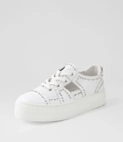 Shedd White Leather Sneakers