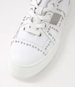 Shedd White Leather Sneakers