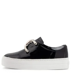 Shelina Black Patent Leather Sneakers Ws