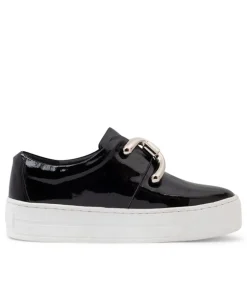 Shelina Black Patent Leather Sneakers Ws
