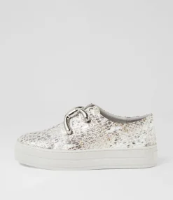 Shelina Misty Multi Croc Leather Sneakers