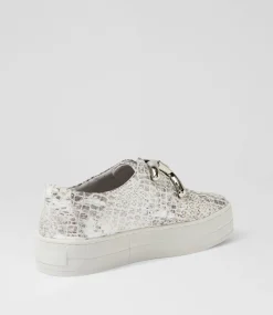 Shelina Misty Multi Croc Leather Sneakers