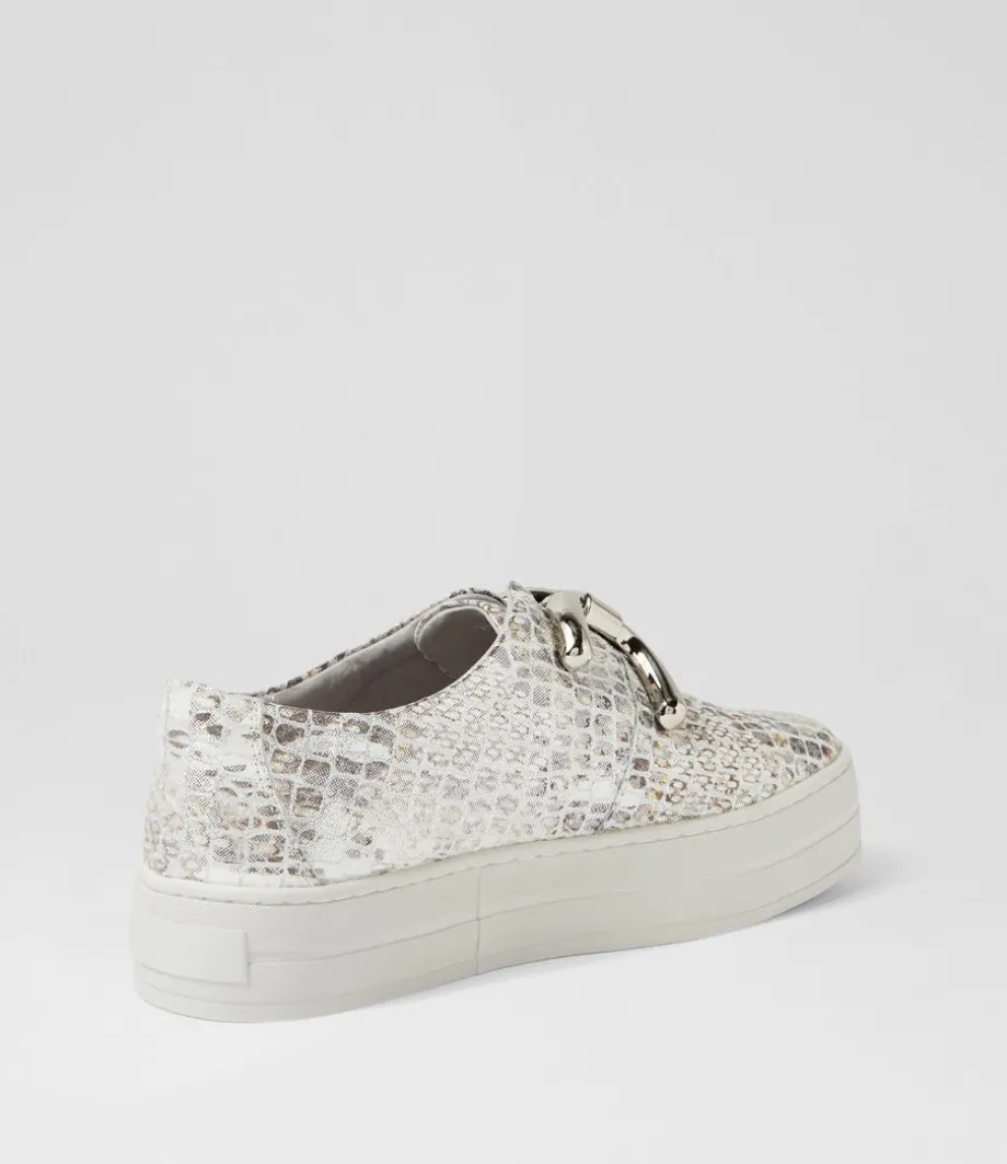 Shelina Misty Multi Croc Leather Sneakers