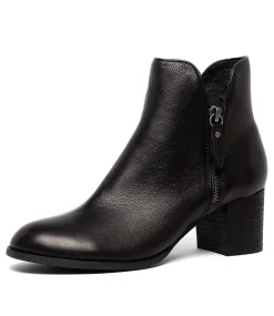 Shiannely Black Black Heel Leather