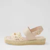 Shima Nougat Synthetic Raffia Leather Espadrilles